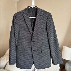 Michael Kors Charcoal Checkered Blazer
